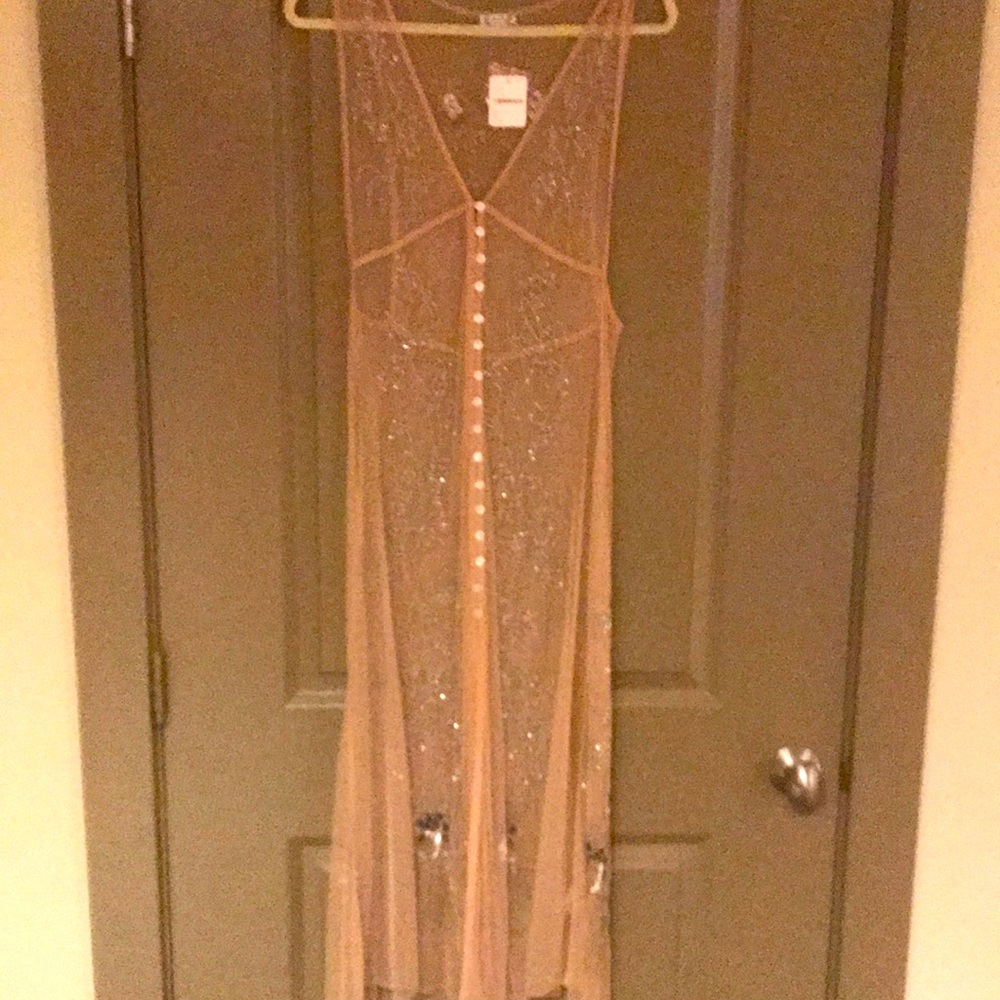 NWT Free People Sheer Embellished Dress Size S